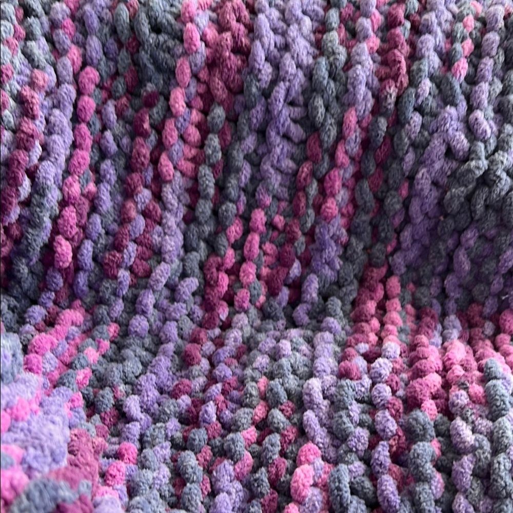 Multicolor baby hand Knit Blanket